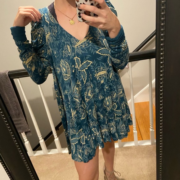 NWT Free People Hello Lover Dusty Indigo dress - Picture 3 of 7